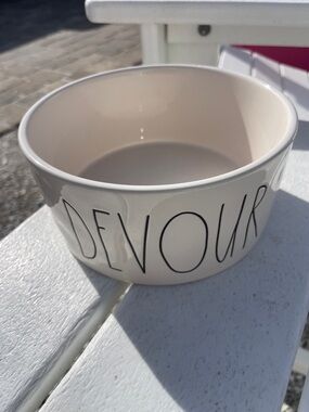 Rae Dunn Cream Ceramic 'DETOUR' Bowl